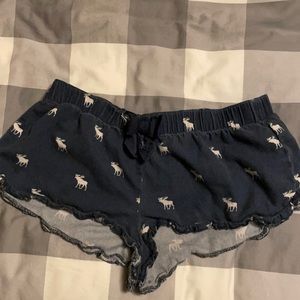 Cotton flannel sleep shorts